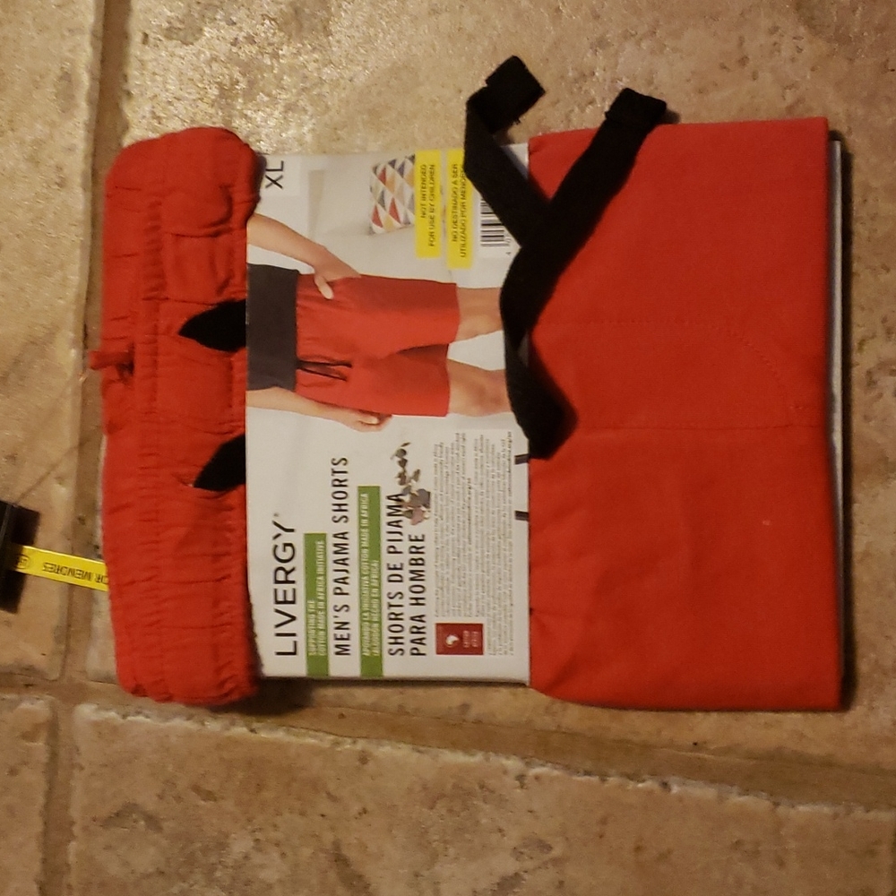 Livergy Men Red Pajama Shorts NWT